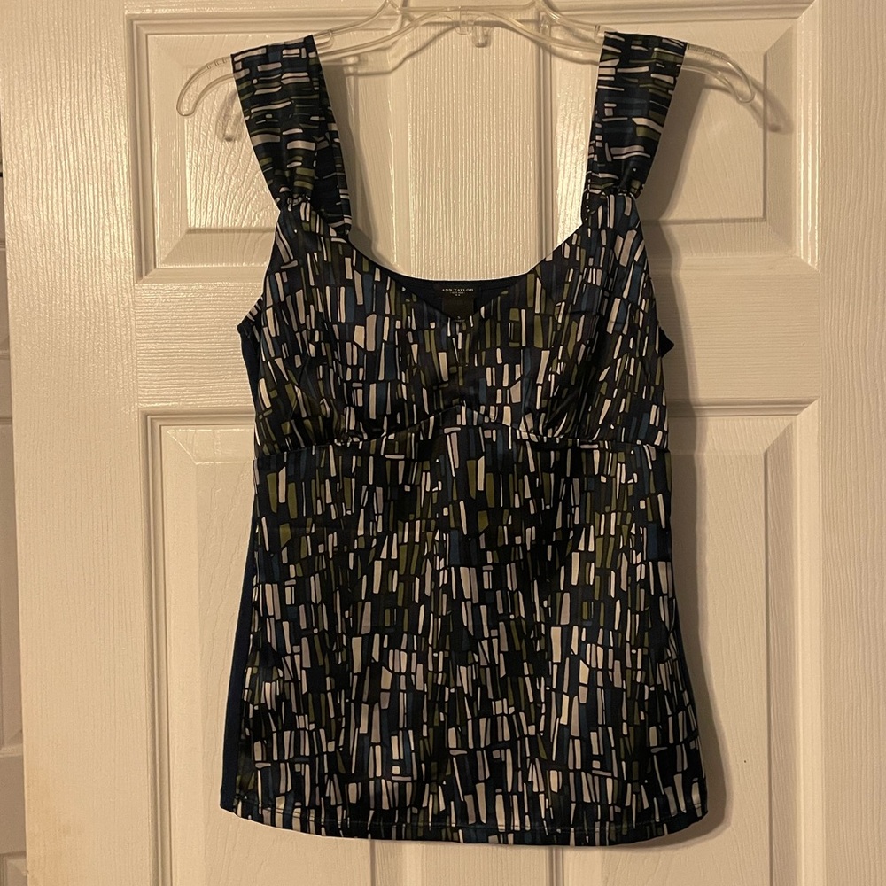 Ann Taylor Abstract Print Tank Top